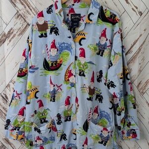 Nick & Nora Traveling Gnome Pajama Top